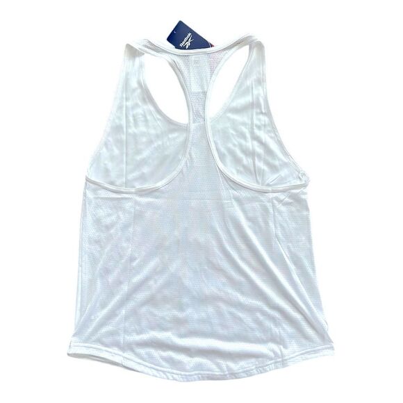 Reebok Women’s Mesh Tan Tank Top White Large - Picture 2 of 4